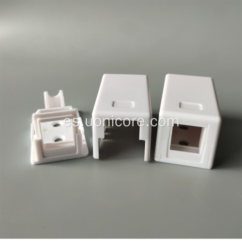 caja de montaje en superficie en blanco para conector keytone